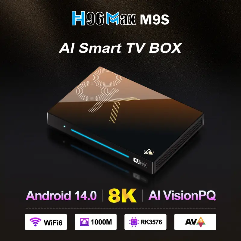 H96 Max M9S RK3576 Android 14 4K 120fps WiFi 6 TV Box Wholesale OEM H96 Max M9S RK3576 Android 14 4K 120fps WiFi 6 TV Box Wholesale OEM