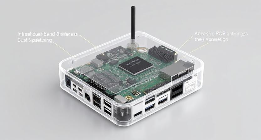 Internal antenna layout for OEM WiFi 6 Android TV Box