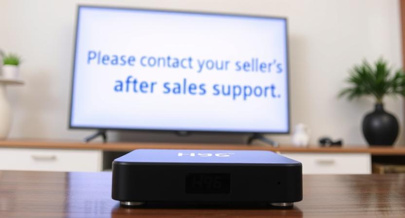 Please contact your seller for after-sales support for tv box