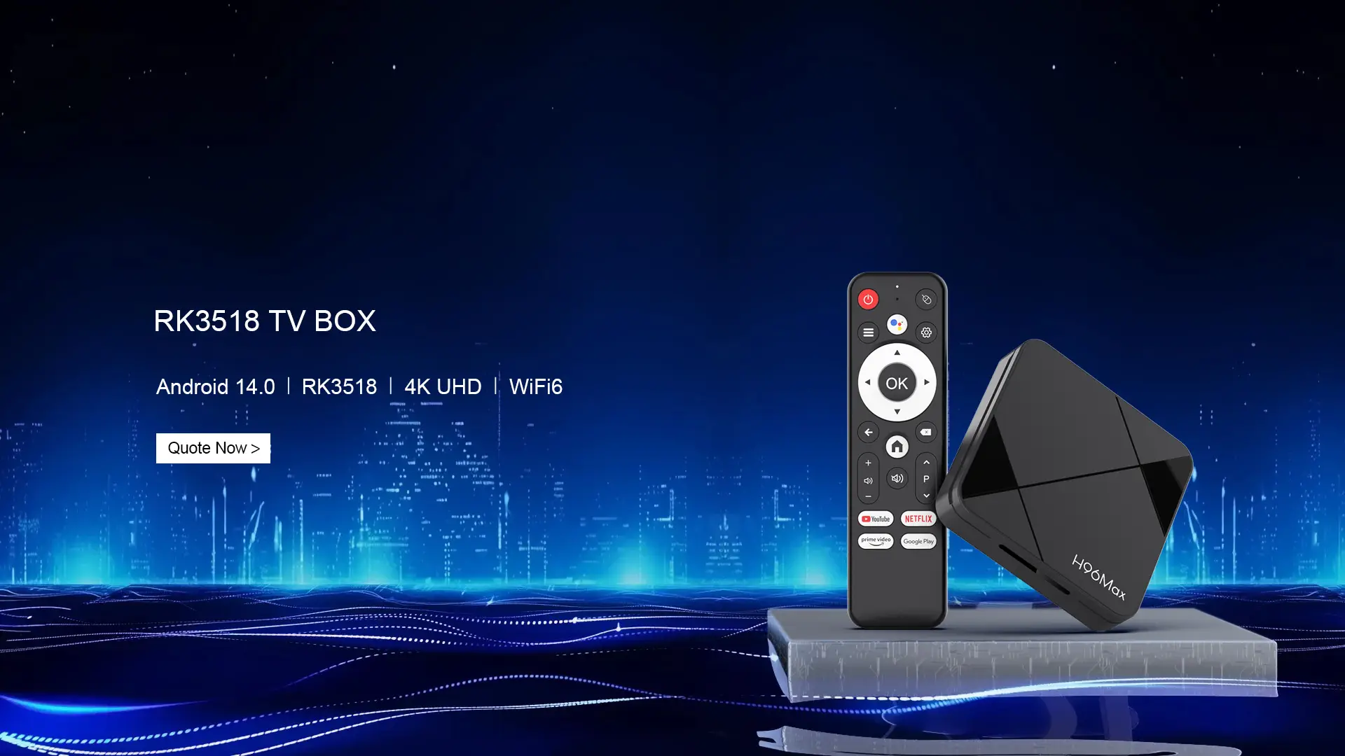 H96 Max RK3518 TV Box – Android 14, 4K UHD, OEM/ODM”