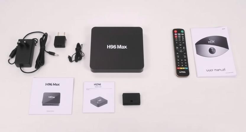 Sample kit contents for H96 Max TV box