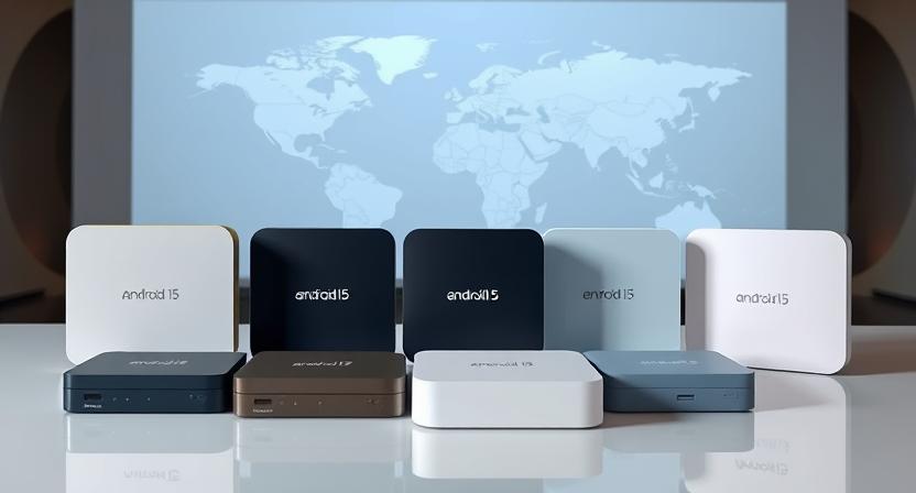 Smart TV box with rising growth charts