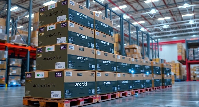 Stack of Android boxes for retail partners