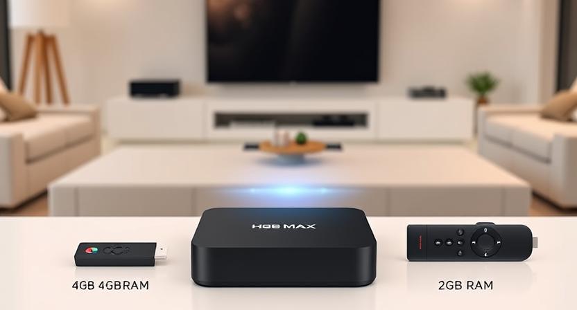 TV box vs streaming stick side-by-side RAM comparison