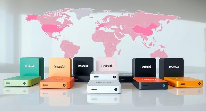 TV box with digital transformation icons