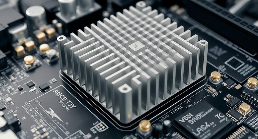 Aluminum heatsink on Android TV Box motherboard
