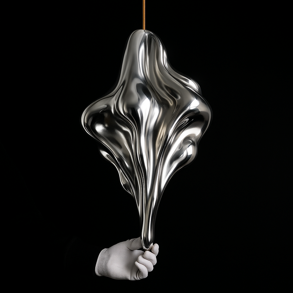 Organic Floral 3D Printed Pendant Light - Nature-Inspired Sculpture Lighting