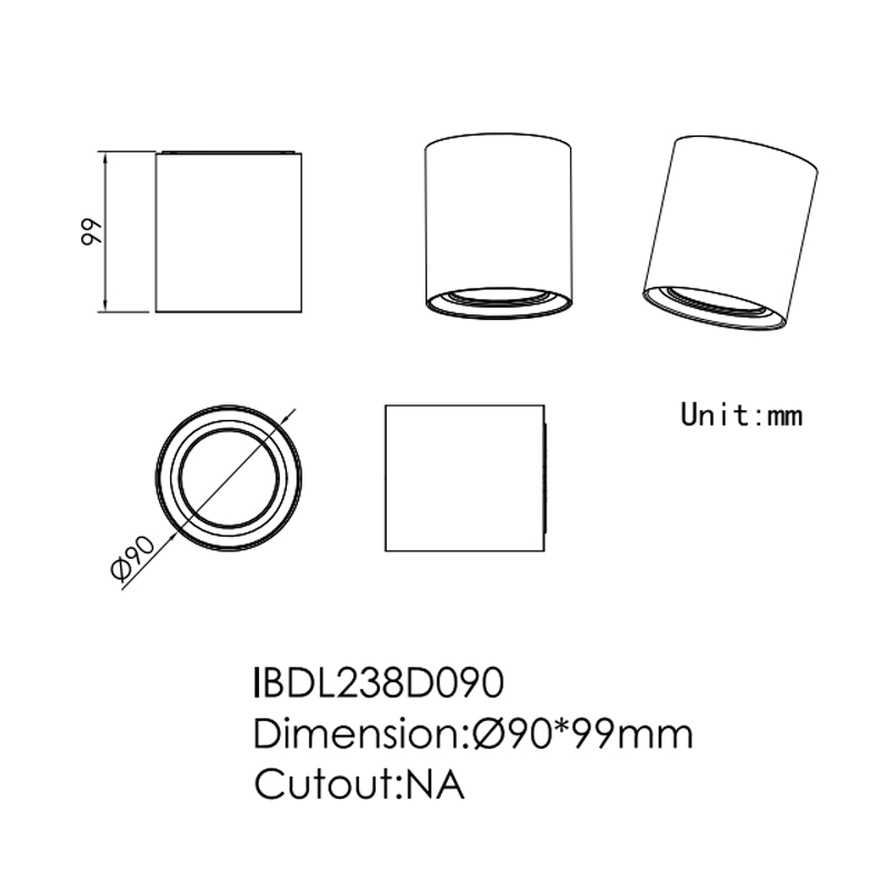 IBDL238 Surface mounted downlight New