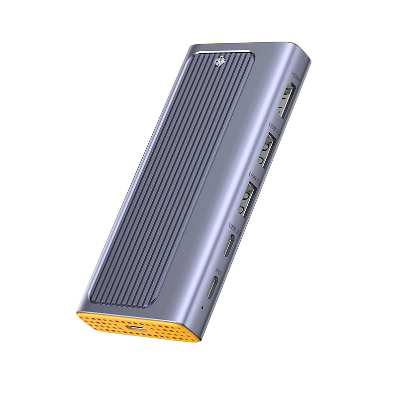 SH7612: 6 in 1 Dock Station with M.2 SSD Enclosure