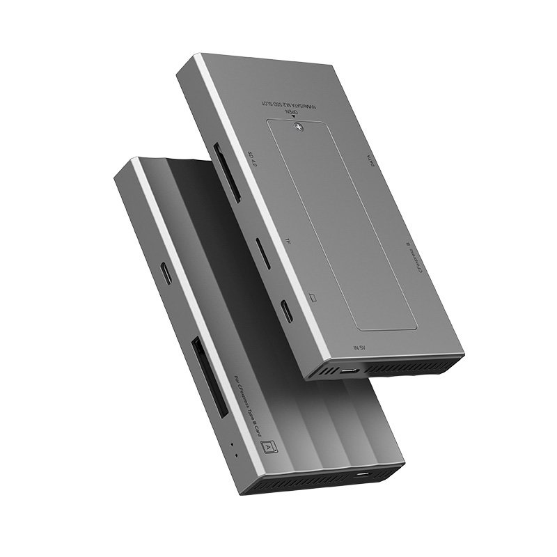 SS7502: 5 in 1 Card Reader with M2 SSD Enclosure