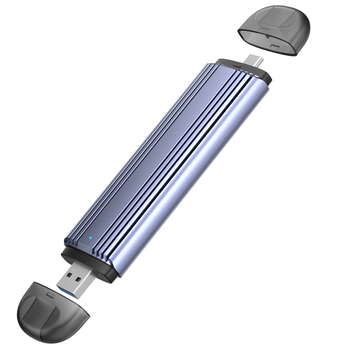 SS7214: USB Type C / A to M.2 NVMe&SATA two protocols enclosure