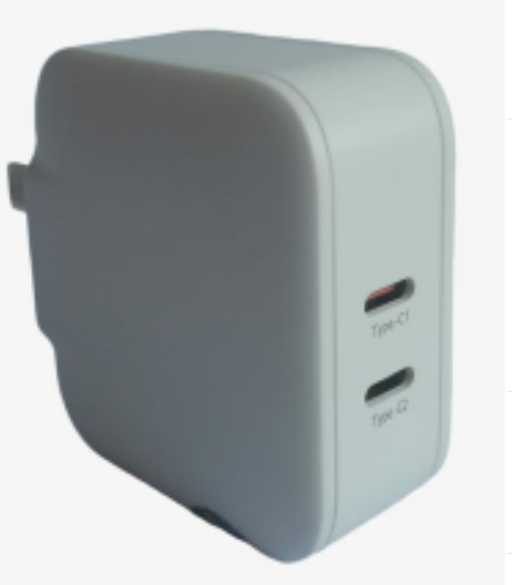 SL65CC: 65W GaN Fast Charger - 2 x Type C - Certification ETL/FCC/CE/UKCA - US/EU/UK Plug