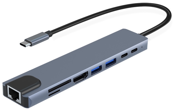 SH7803:  8-IN-1 USB C multiport hub