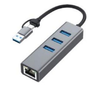 SH7408: 4-IN-1 USB 3.0 Hub with Gigabit LAN