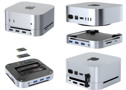SH7807: 8-IN-1 TBT3/USB4 Dock for Mac Mini with Dual M.2 Slot