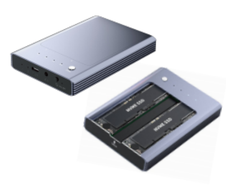 SS7207: Offline Cloning Dual Slot M.2 SSD Case(20Gbps)
