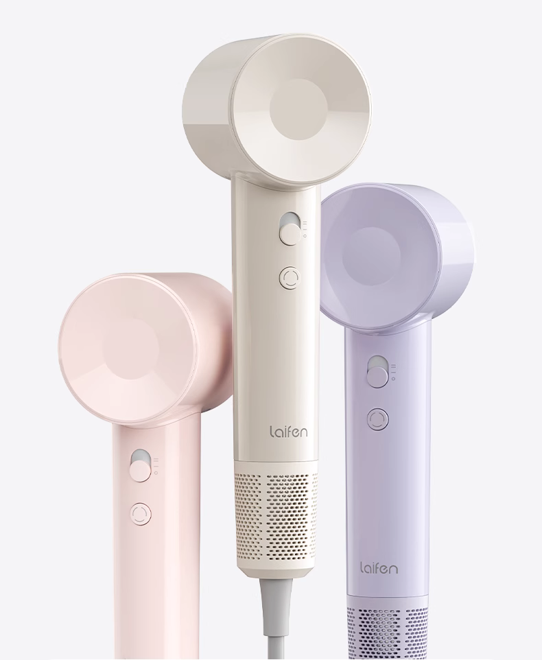 Laifen SE Lite Haartrockner, negativer Ionen-Haarföhn mit 100000 U/min bürstenloser Motor für schnelles Trocknen, leiser Hochgeschwindigkeits-Haartrockner, für zuhause und auf Reisen(Weiß)