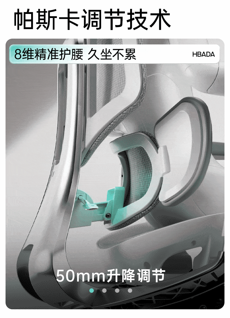 Hbada E3 Pro Ergonomic Office Chair with 3-Zone Dynamic Lumbar Support, 4D Adjustable Headrest, 6D Adjustable Armrests, Desk Chair with Footrest