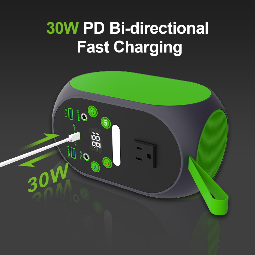 YABO Fast Charger Rechargeable DC Charging Supply Power Station 110V 220V Portable Power Bank 100W 120W