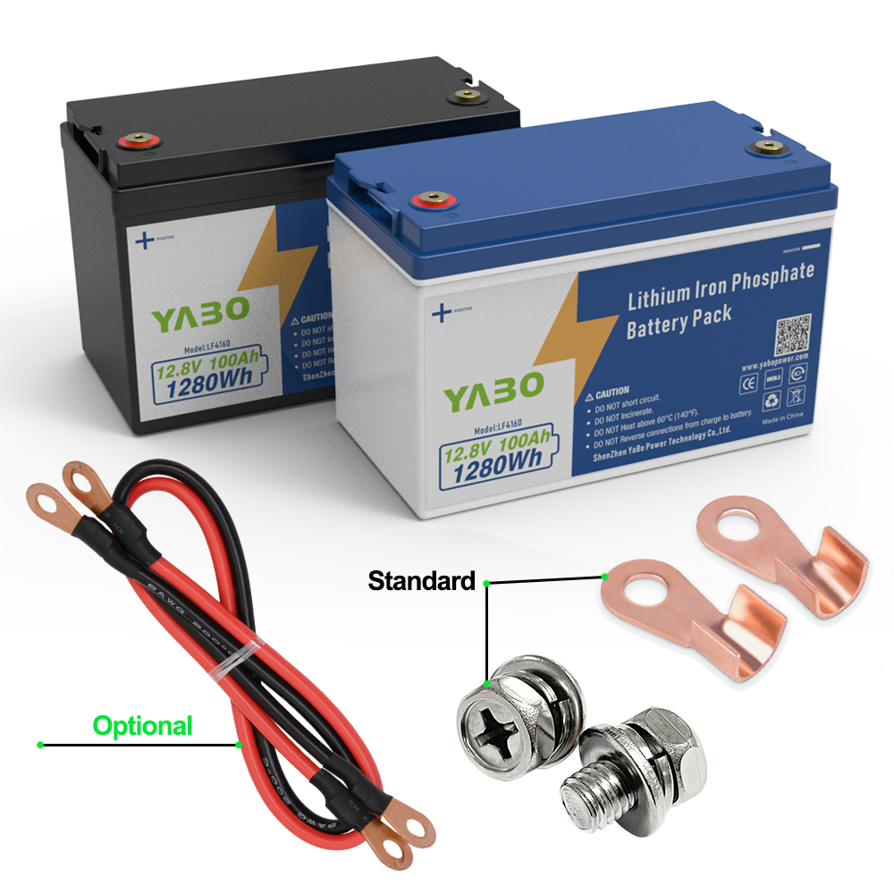 YABO 12V 100Ah LiFePO4 Battery for Off Grid Solar Power Systems RV Camper Van Marine and Outdoor Backup Power Applications