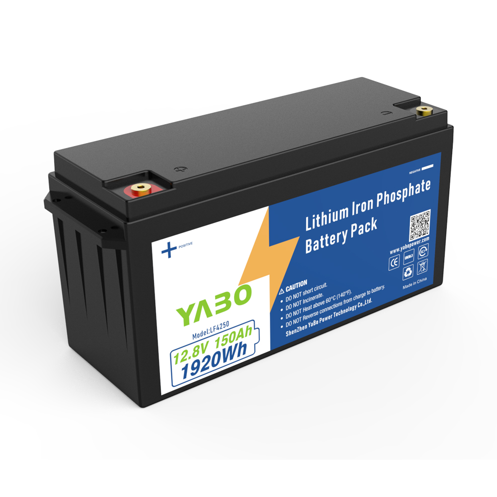 YABO 12V 150Ah LiFePO4 Rechargeable Battery Deep Cycle Lithium Power for Off Grid Solar Power Station Inverter Home Storage and Outdoor Use