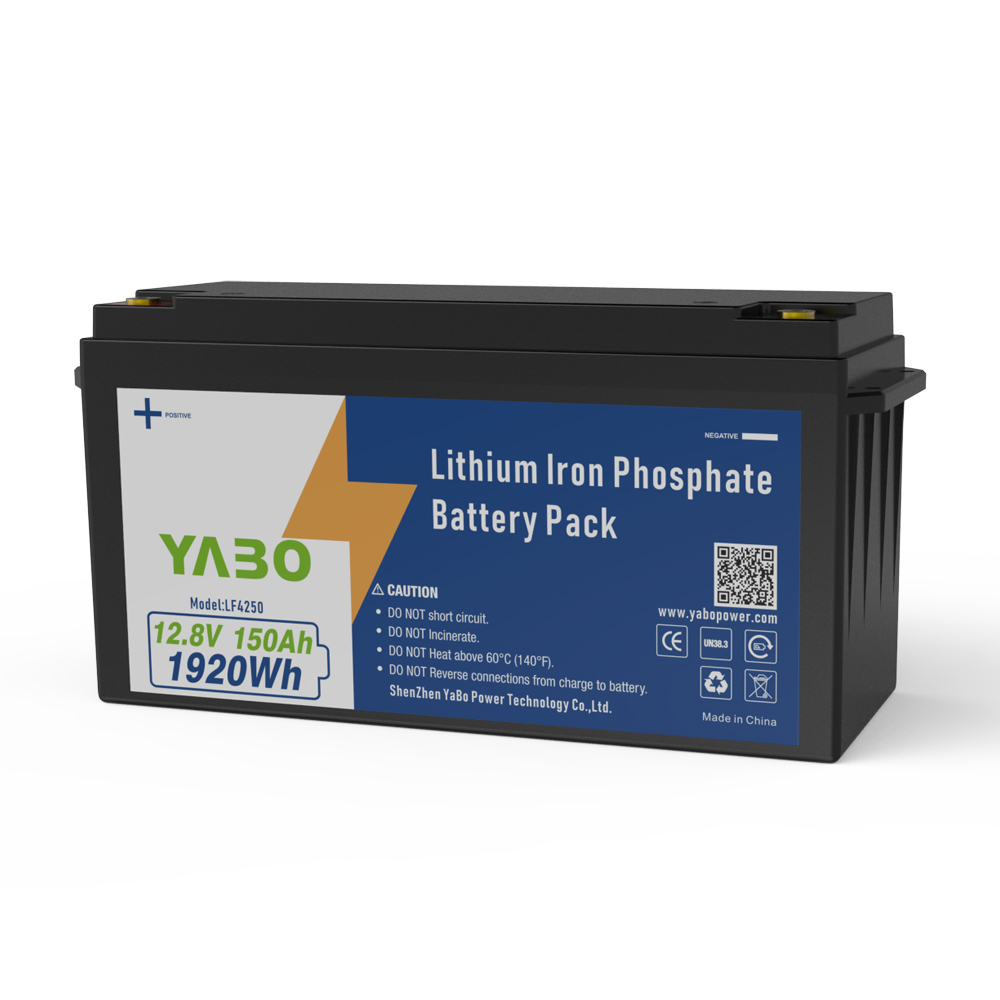YABO 12V 150Ah LiFePO4 Rechargeable Battery Deep Cycle Lithium Power for Off Grid Solar Power Station Inverter Home Storage and Outdoor Use