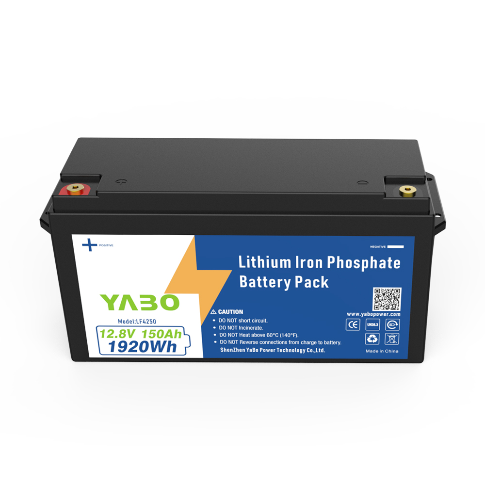 YABO 12V 150Ah LiFePO4 Rechargeable Battery Deep Cycle Lithium Power for Off Grid Solar Power Station Inverter Home Storage and Outdoor Use
