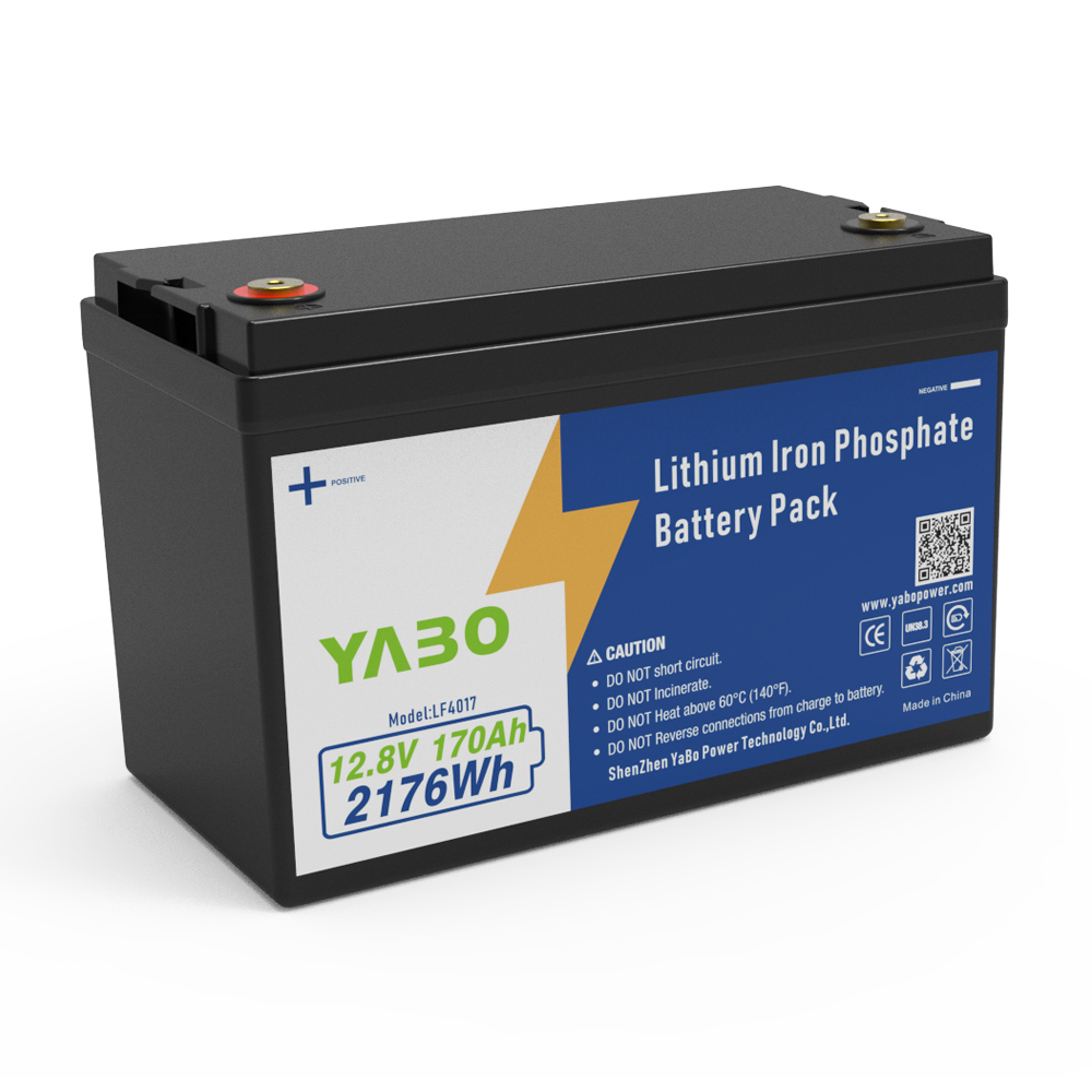 YABO 12V 170Ah Lithium Iron Phosphate Battery Long Life Deep Cycle LiFePO4 Power Solution for Solar Energy Storage and Inverter Systems