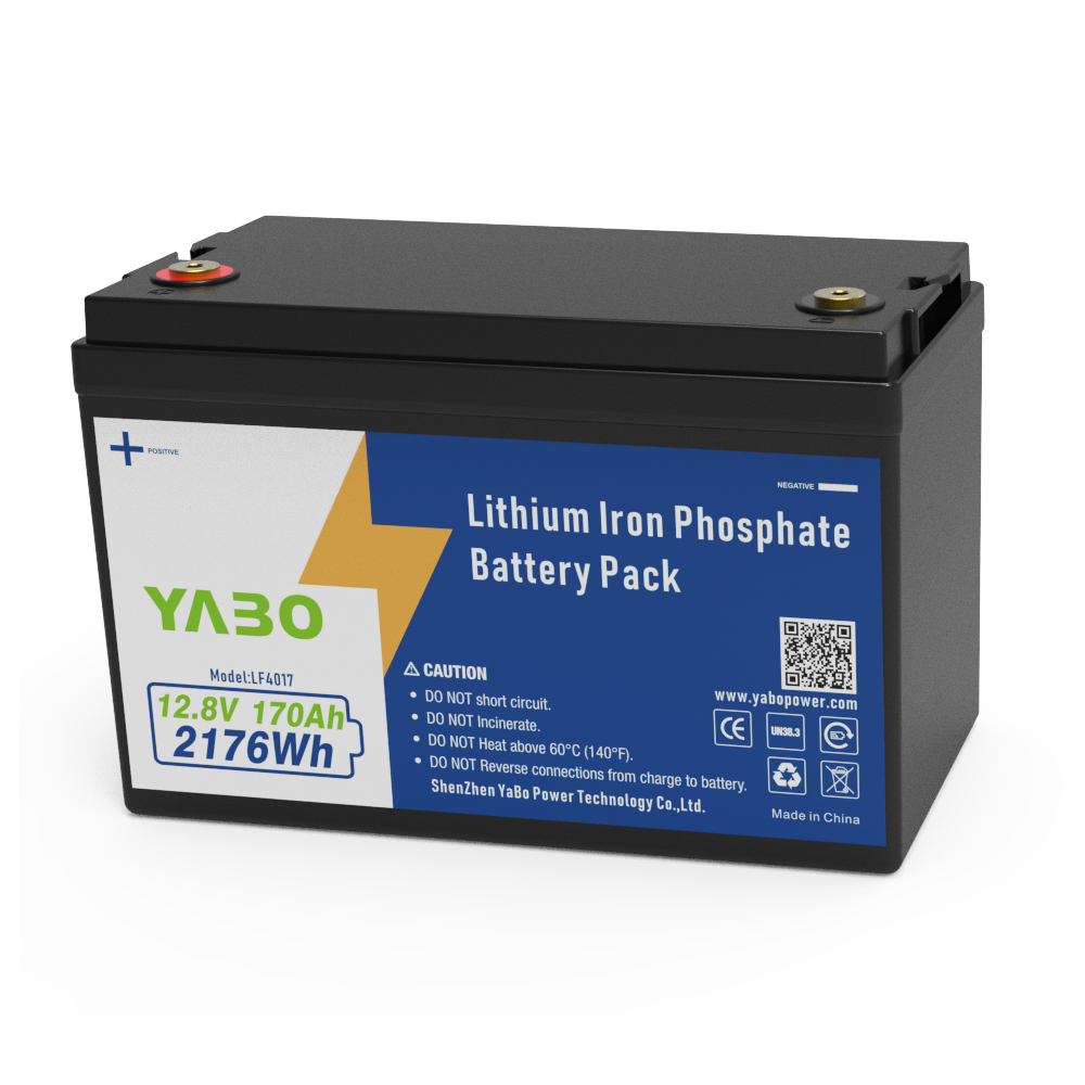 YABO 12V 170Ah Lithium Iron Phosphate Battery Long Life Deep Cycle LiFePO4 Power Solution for Solar Energy Storage and Inverter Systems
