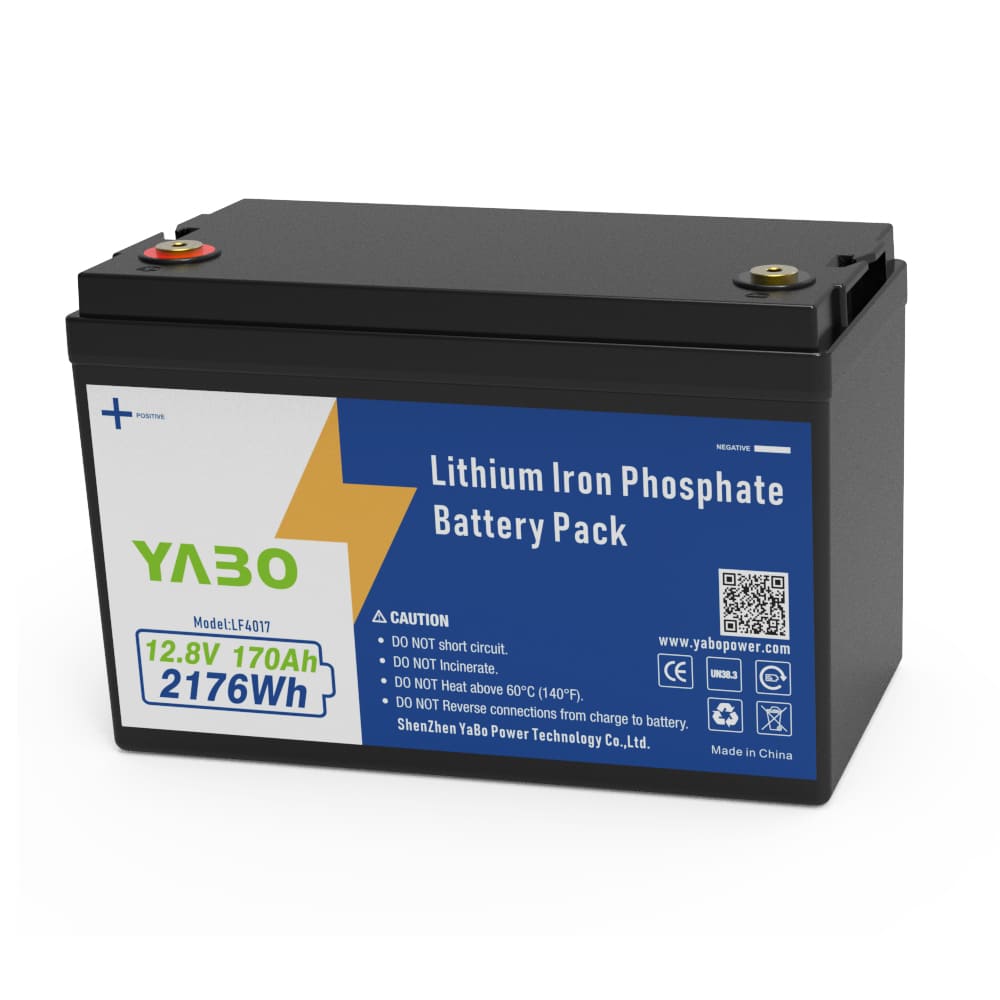 YABO 12V 170Ah LiFePO4 Battery for Minn Kota Trolling Motor