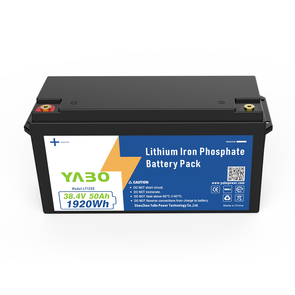 YABO 36V 50Ah LiFePO4 Lithium Iron Phosphate Battery Pack | 1920Wh Rechargeable Battery for Solar, RV, Marine, Home Storage