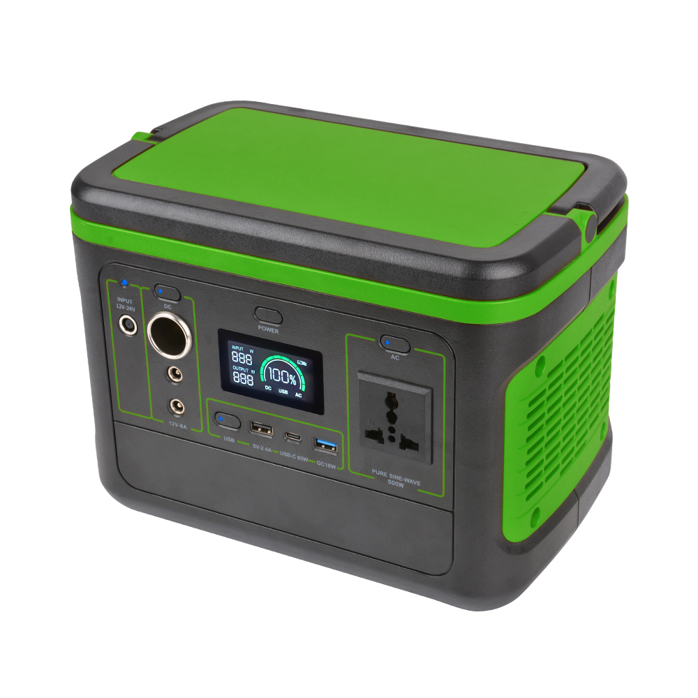 YABO 500W Solar Generator Portable Power Station - Fast Charging with LCD Display for Travel & Emergencies