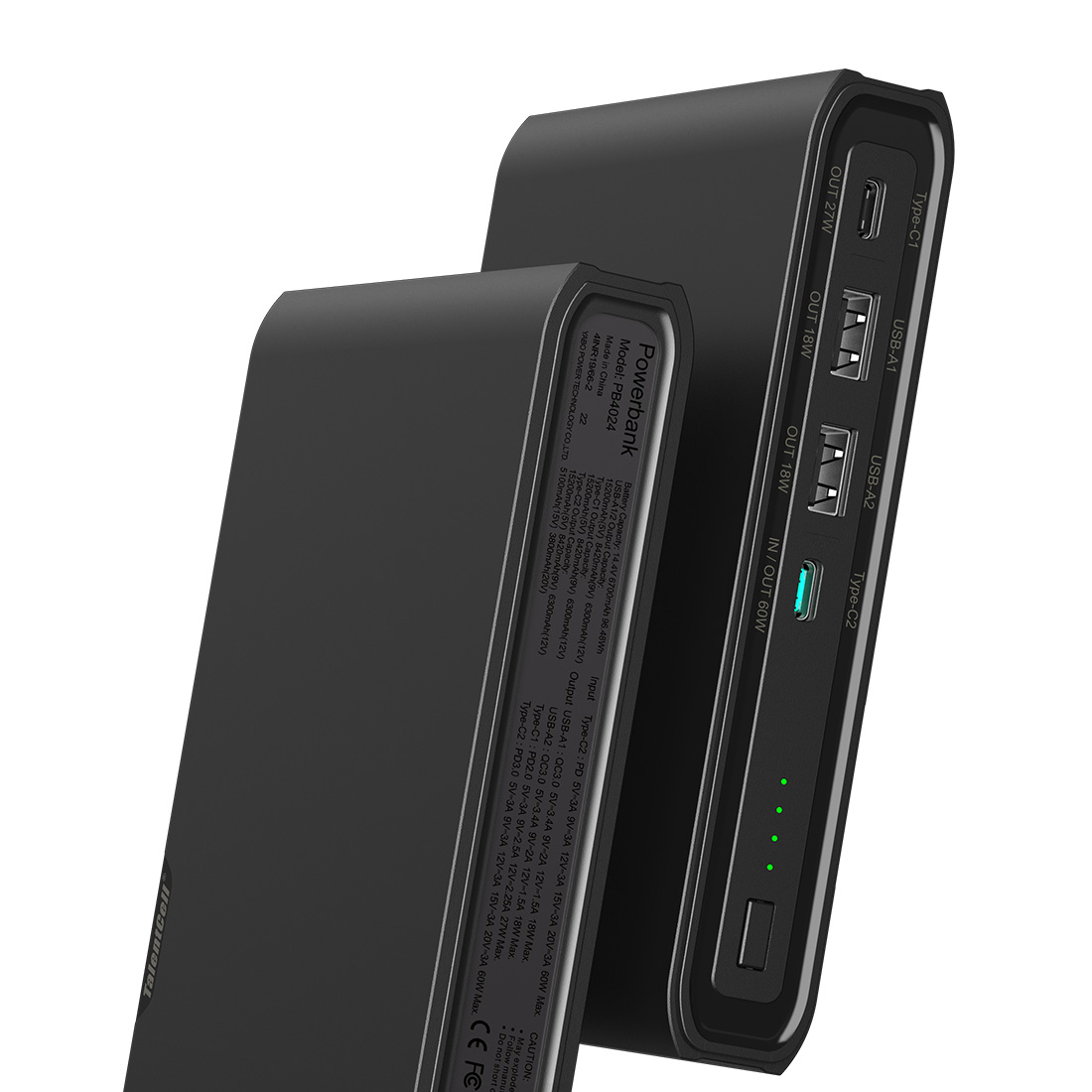PB4024 14.4V 6700mAh Lithium Battery Pack with Dual USB-C PD 60W Output