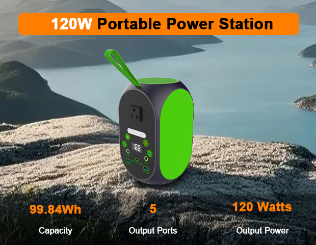 YABO 120W Portable Power Station With 30W Solar Generator Fast Charging Solar Generator for Camping 