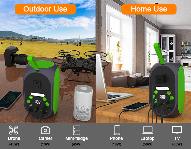 YABO 120W Portable Power Station with 30W Foldable Solar Panel, Lightweight Solar Generator for Camping and Emergency