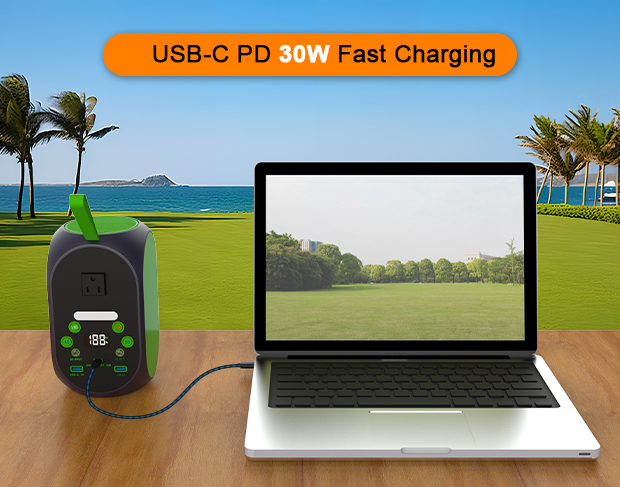 YABO 120W Portable Power Station With 30W Solar Generator Fast Charging Solar Generator for Camping 