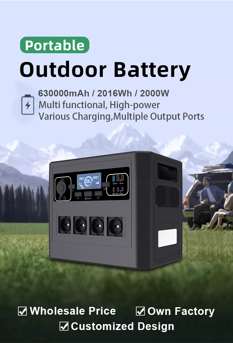 YABO SG2000 Home Backup Power Camping 2000W Portable Power Station 2016Wh Power Bank For Camping