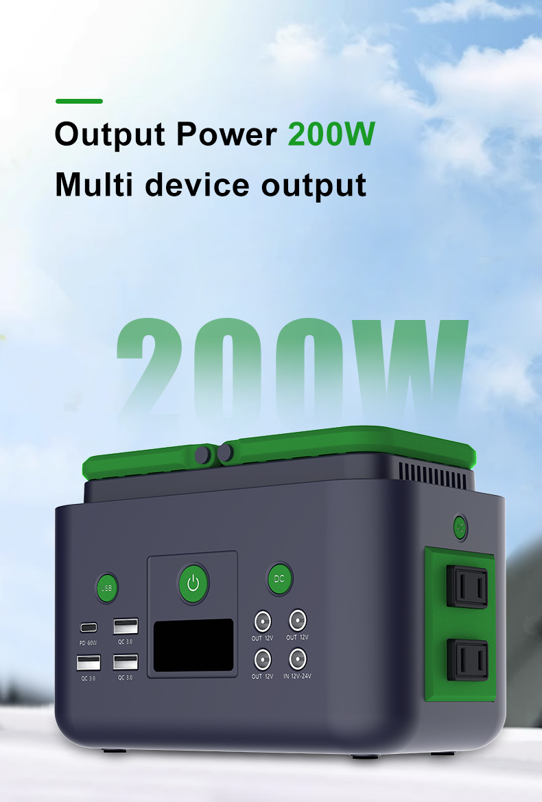 YABO SG200 Mini PD60w Charging Solar Generator 200W Portable Power Station 192Wh Power Bank
