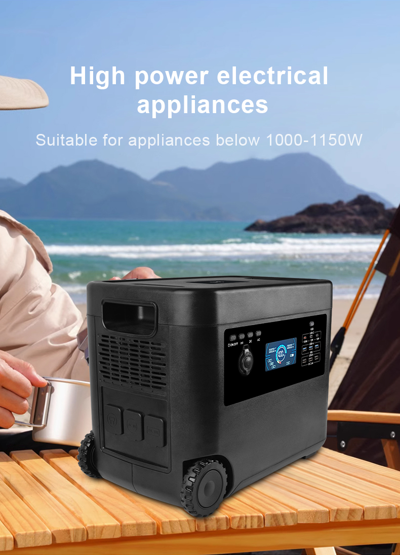 YABO SG2500 Solar Powered Home Power Bank 2500W Portable Power Station  220V 110V Solar Generator