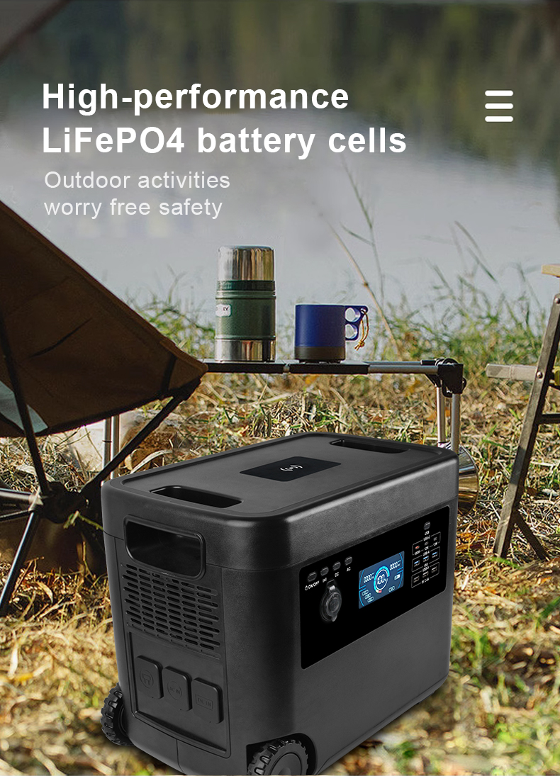 YABO SG3000 Solar Powered Home Power Bank 3000W Portable Power Station 220V 110V Solar Generator