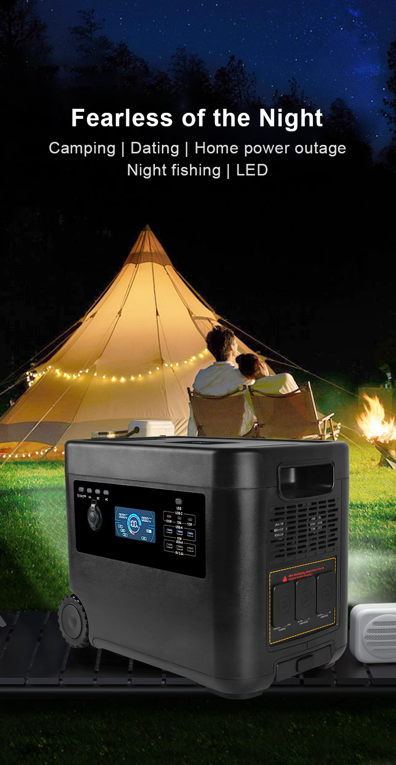 YABO SG3000 Solar Powered Home Power Bank 3000W Portable Power Station 220V 110V Solar Generator