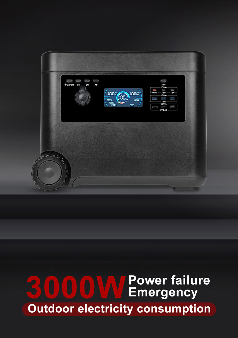 YABO SG3000 Solar Powered Home Power Bank 3000W Portable Power Station 220V 110V Solar Generator