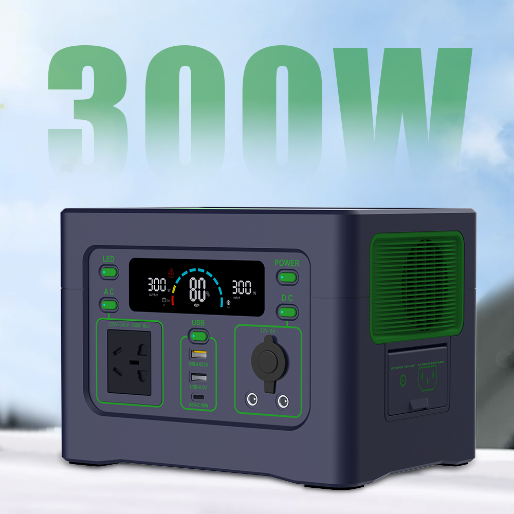 YABO 300W Portable Power Station with Solar Charging - Compact Solar Generator for Camping & Emergency Backup