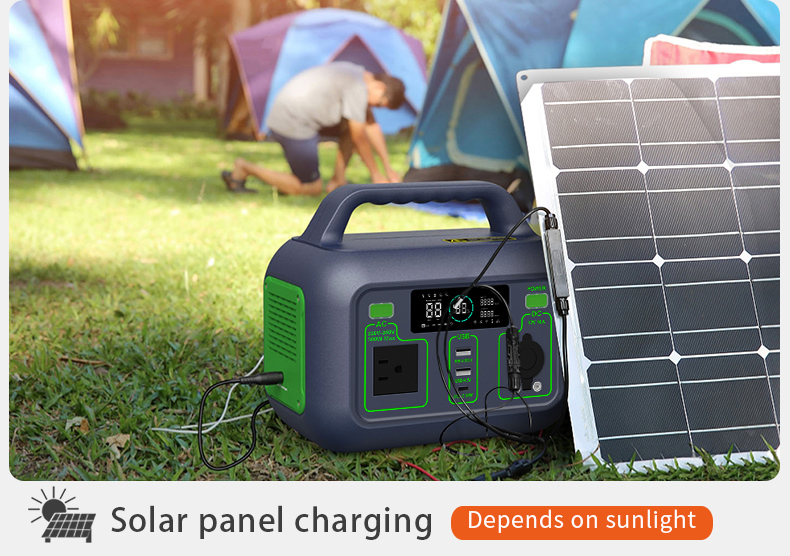 YABO Home Solar Electricity Potable Power Station 300W Lithium Battery Solar Panel Generator