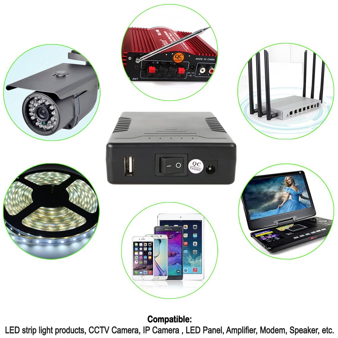 YB1206000-USB 12V 6000mAh Li-ion Power Bank Rechargeable 12V Lithium Ion Battery Pack with USB DC Output