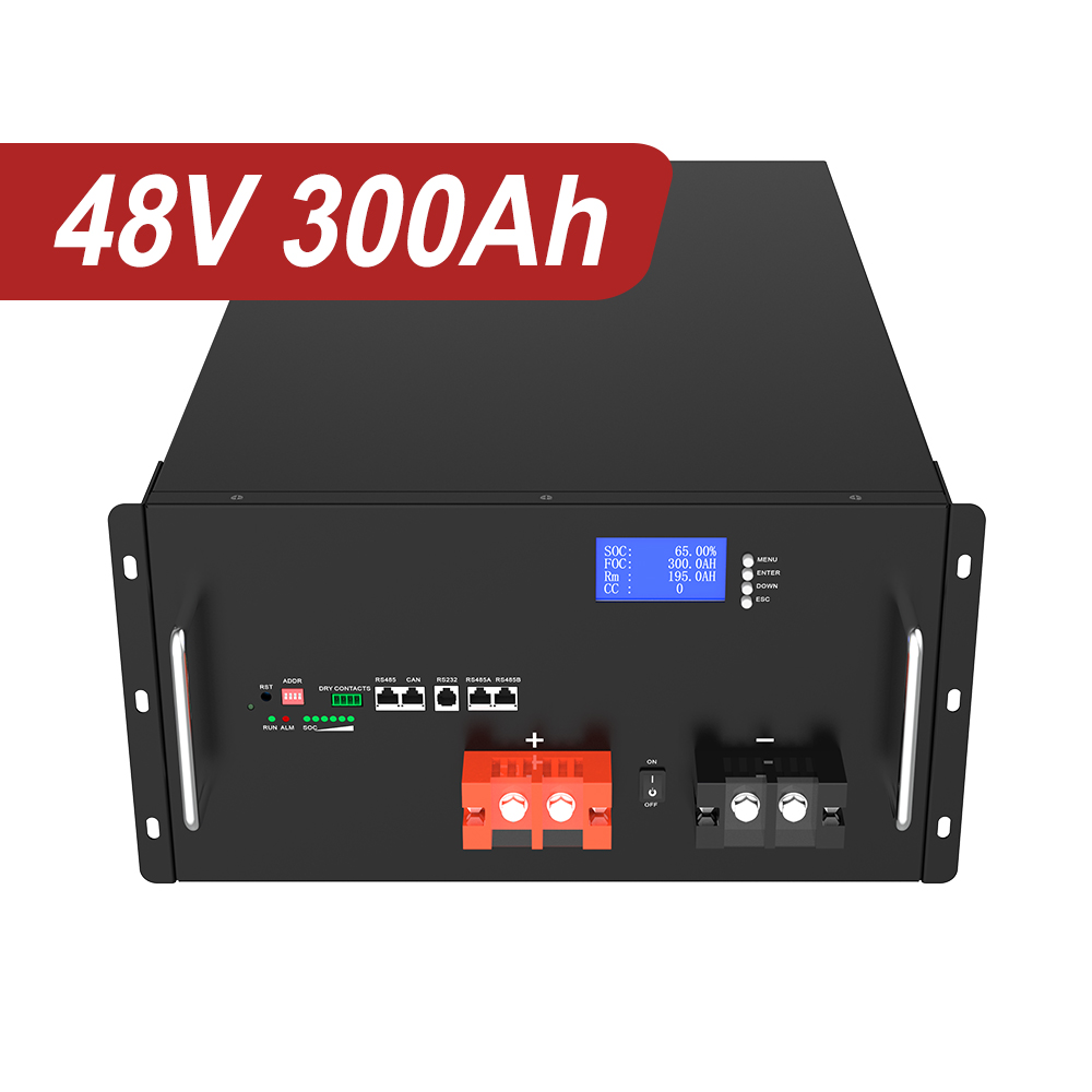 YABO 48V 300Ah 15kWh Rackmount LiFePO4 Solar Battery Pack