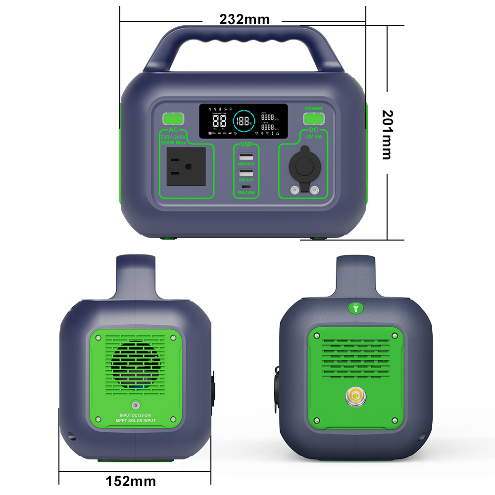 YABO 300W Dual-Output Portable Power Station - Reliable Solar Generator for Home Backup & Off-Grid Use