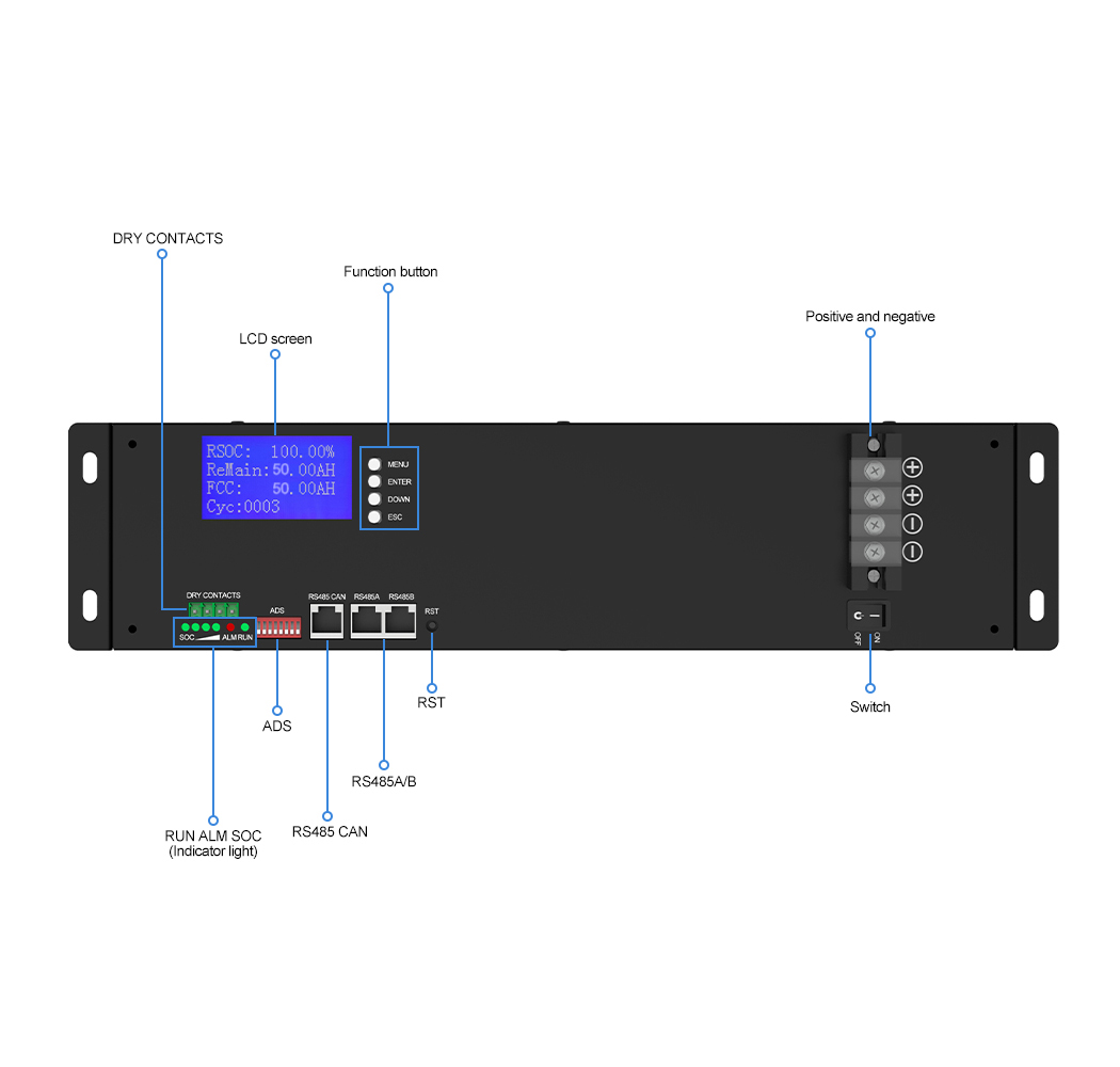 YABO 48V 50Ah LiFePO4 Server Rack Lithium Battery Solution