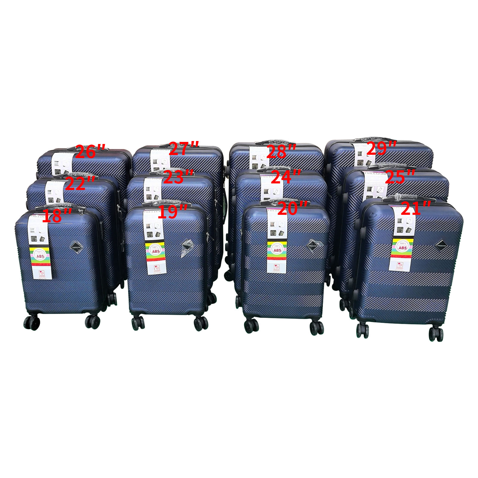 Semi-Finished Suitcase Set 12 Pieces Hard Shell Luggage
