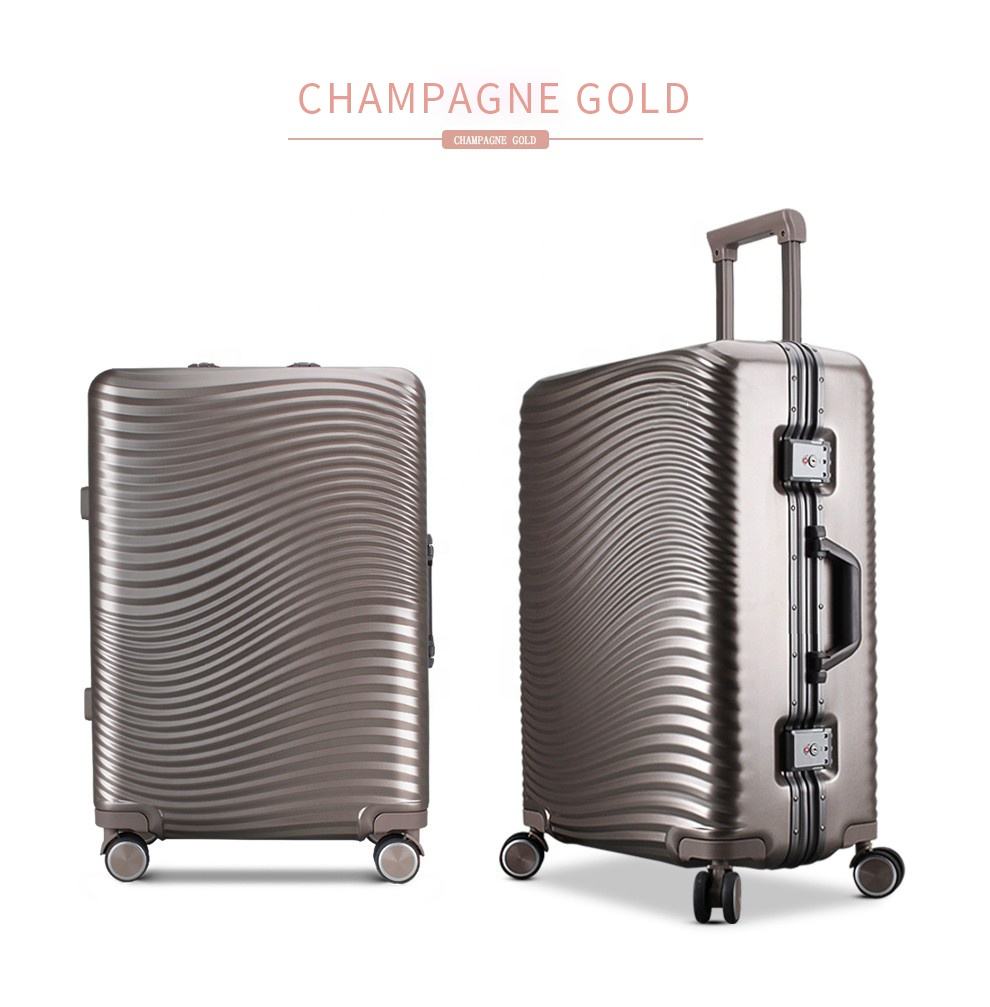 Stylish Aluminum Frame Suitcase with Smooth Spinner Wheels